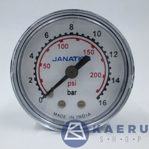 Jual Janatics Pressure Gauge A2G09 Ukur Tekanan 200 PSI